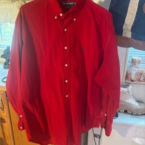 Polo by Ralph Lauren Men's Red corduroy Shirt
